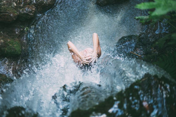 Waterfall on Person by Seth Doyle for Unsplash