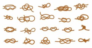 survival tips using knots to secure items
