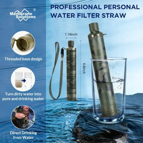 3Pcs Water Filter Straw-Emergency Survival Gear Water Purification Survival Tool | eBay