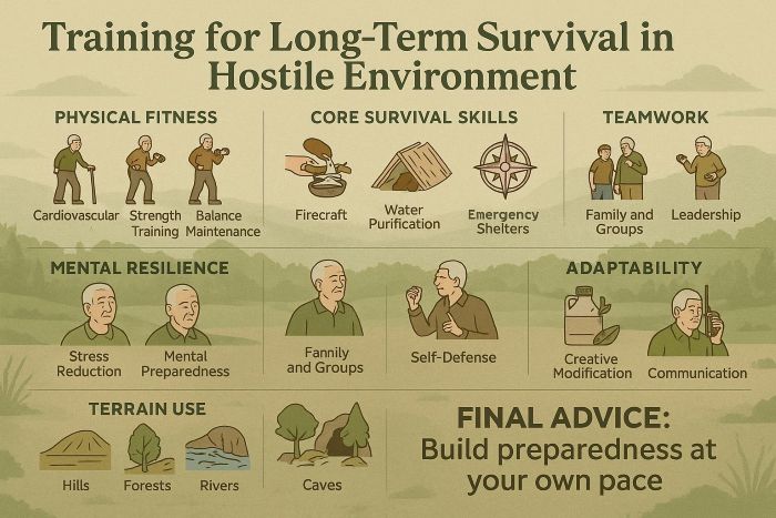Long-Term Survival Training in a Conflict Zone INFOGRAPHIC